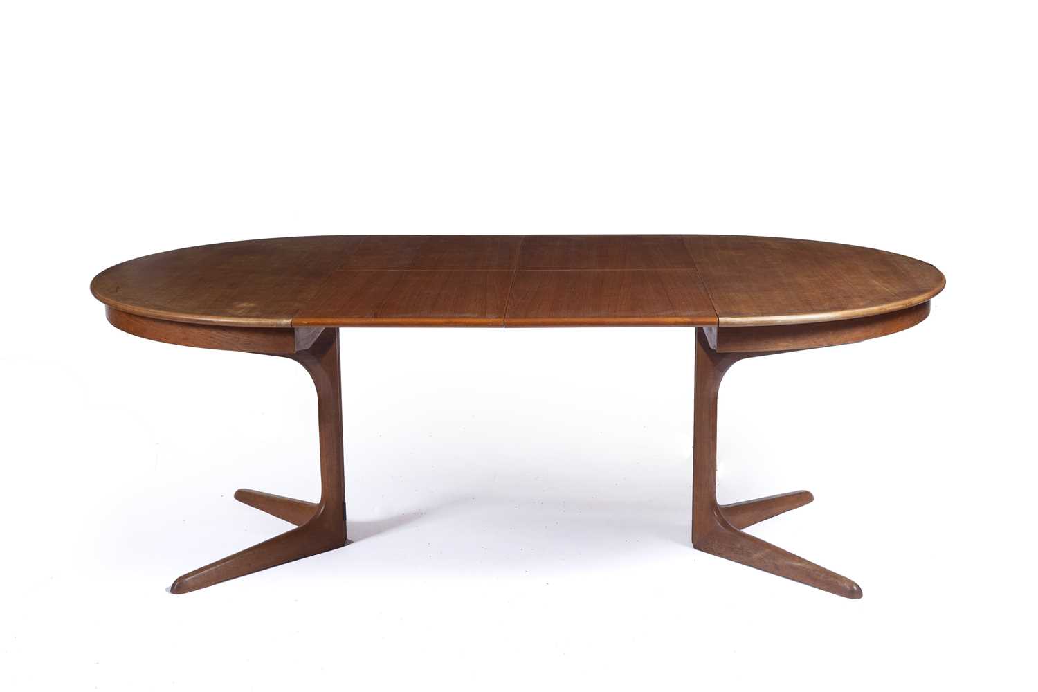 Glostrup Møbelfabrik (Danish 1960's) teak extending dining table, with two leaves, stamped to the - Image 2 of 2