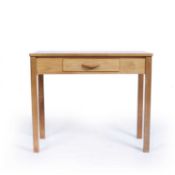 Contemporary Cotswold school walnut side table with single drawer, 91cm x 77cm x 43cmCondition