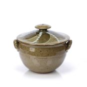 David Lloyd-Jones (1928-1994) studio pottery tureen or pot and cover with twin handles, impressed