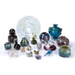 Collection of Mdina and Isle of Wight glass mostly designed by Michael Harris (1933-1994)