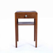 W H Russell for Gordon Russell Ltd American black walnut 'Shipton suite' bedside table, circa