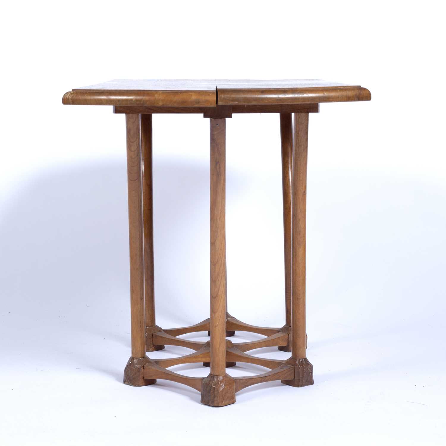 20th Century walnut occasional table on bentwood legs, 88cm x 46cm x 41cmCondition report: Small - Image 4 of 6