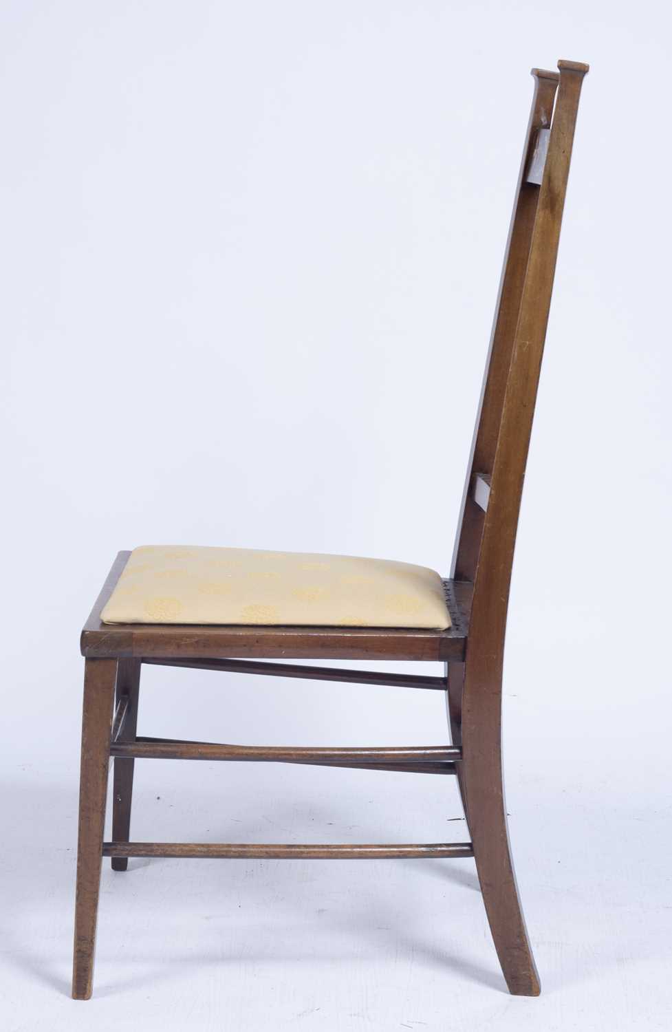 Art Nouveau marquetry inlaid chair with later drop in seat, 94.5cm highCondition report: Overall - Image 11 of 13