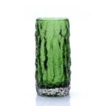 Geoffrey Baxter (1922-1995) for Whitefriars Glass bark vase 'Meadow green' pattern no. 9691, 23cm
