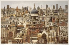 Andrew Ingamells (b.1956) '2000 years of London' print, numbered 625/1000, signed in pencil lower