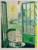 J Wills (Contemporary) 'Untitled garden scene' print, numbered 73/175, signed in pencil lower right,