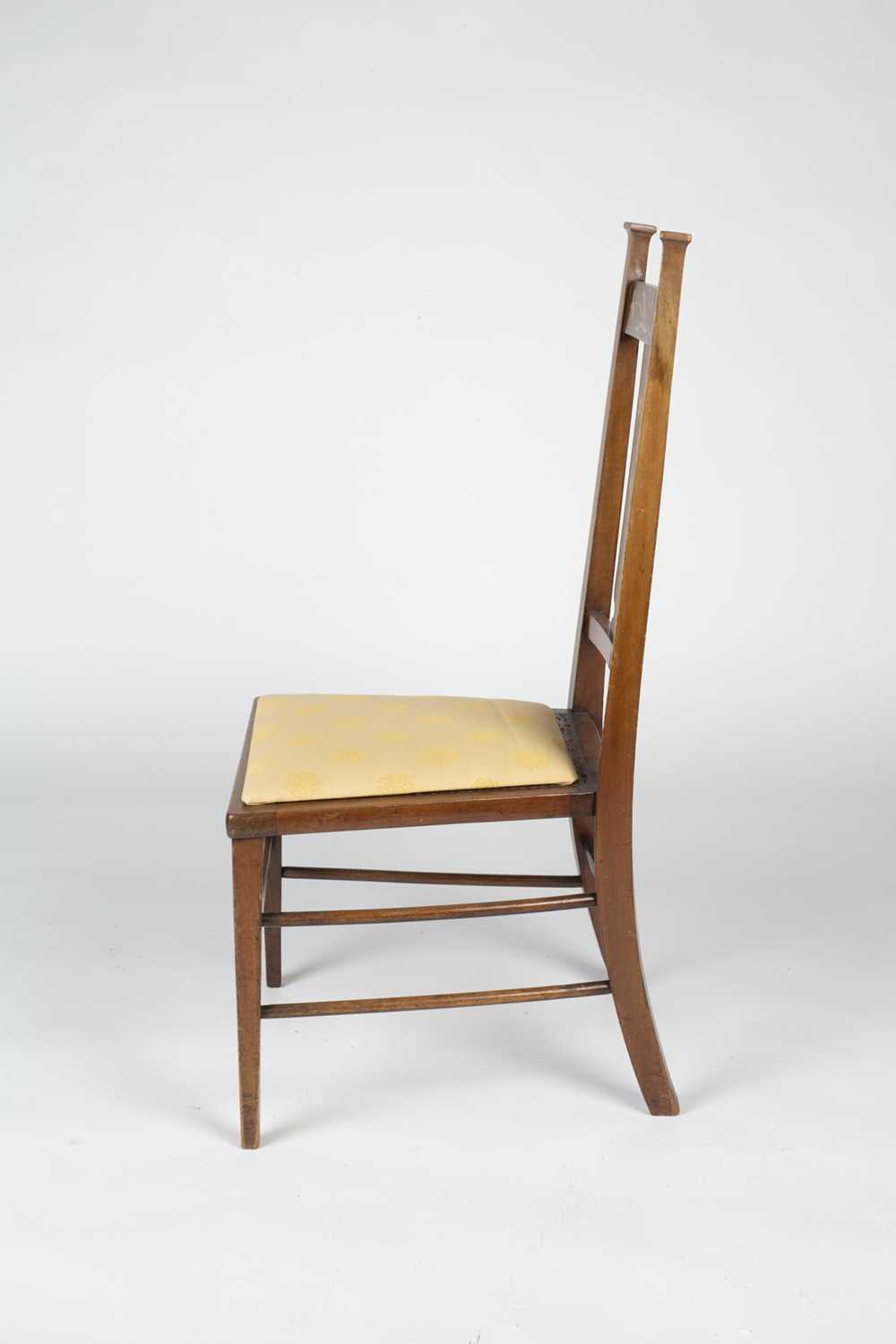 Art Nouveau marquetry inlaid chair with later drop in seat, 94.5cm highCondition report: Overall - Image 2 of 13