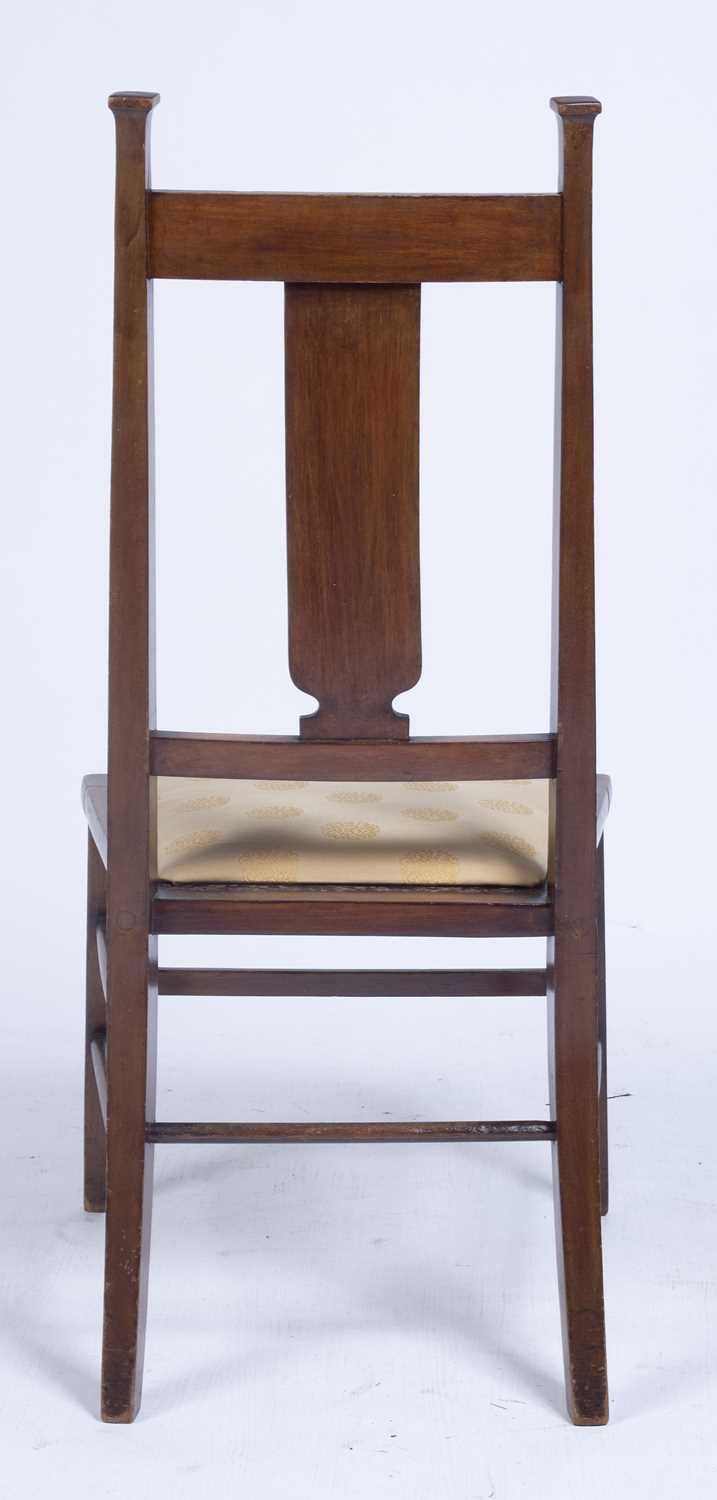 Art Nouveau marquetry inlaid chair with later drop in seat, 94.5cm highCondition report: Overall - Image 10 of 13