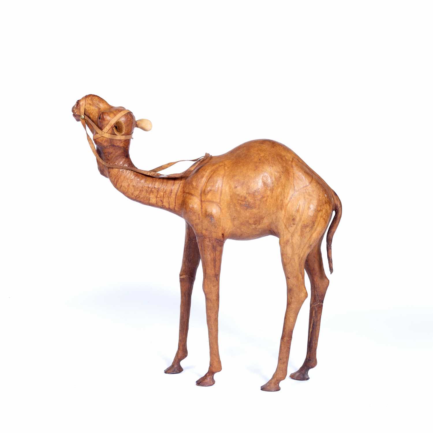 20th Century model of a camel papier mache and leather, 50.5cm highCondition report: With signs of - Image 3 of 4