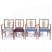 W. H Russell for Gordon Russell 'Burford' dining chairs, three carvers and one standard chair,