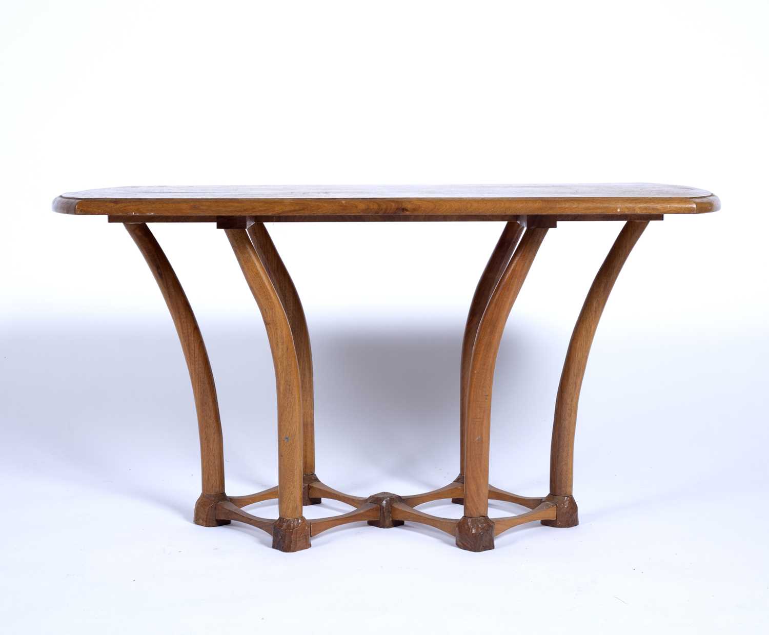 20th Century walnut occasional table on bentwood legs, 88cm x 46cm x 41cmCondition report: Small - Image 3 of 6