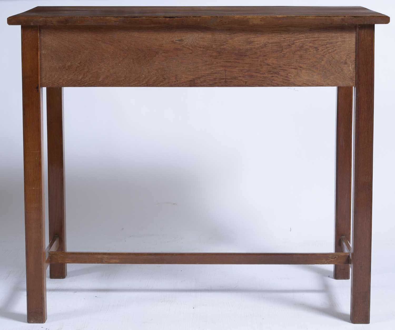 Attributed to C. W. Ouzzel for the Gloucestershire Guild of Craftsmen Cotswold School oak desk, - Image 3 of 7