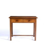 Attributed to C. W. Ouzzel for the Gloucestershire Guild of Craftsmen Cotswold School oak desk,