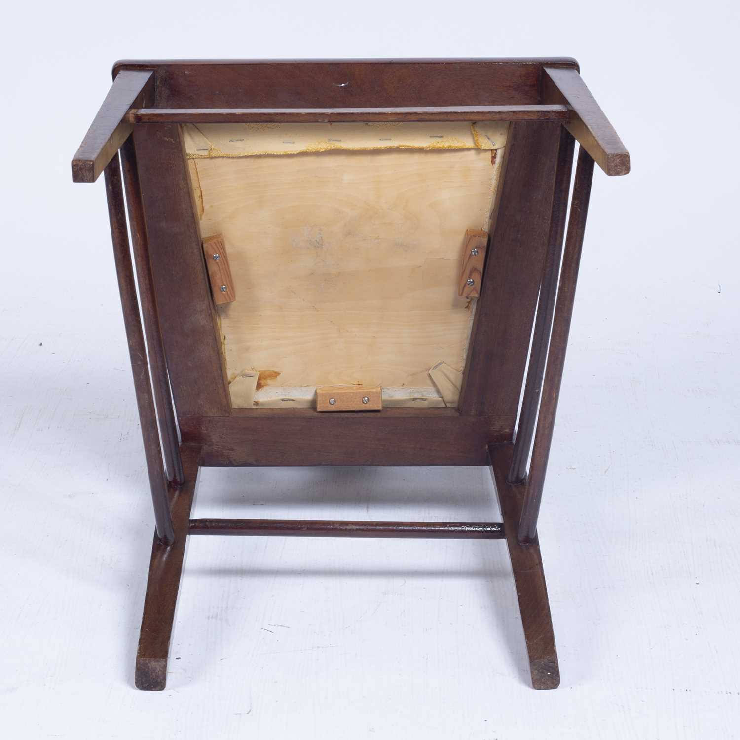 Art Nouveau marquetry inlaid chair with later drop in seat, 94.5cm highCondition report: Overall - Image 13 of 13