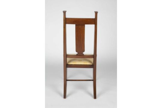 Art Nouveau marquetry inlaid chair with later drop in seat, 94.5cm highCondition report: Overall - Image 4 of 13