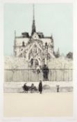 Richard Beer (1928-2017) Notre Dame artist’s proof, signed and titled in pencil etching and aquatint