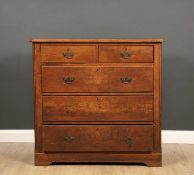 A late 19th / early 20th century mahogany chest of two short and three long drawers 102cm wide x