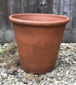 An antique terracotta plant pot 41cm diameter x 36cm highCondition report: At present, there is no