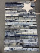 A modern denim patch rug 92cm x 148cmCondition report: In good condition