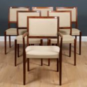 A set of ten rosewood chairs by Svegards Markaryd, stamped to the underside, consisting of eight