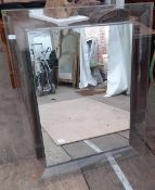 A clear perspex framed rectangular wall mirror by Kartell, 88cm x 111cmCondition report: In good