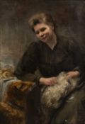 Edith D Hayes (Exh.1888-1914) 'Good Friends', signed and dated 1902, inscribed with title to