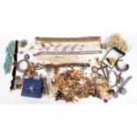 A collection of costume jewellery to include assorted necklaces, bracelets, brooches etcCondition