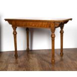 Maple side table with frieze drawer, late 19th Century, unmarked, 107cm wide x 71cm high x 50cm