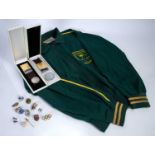 Collection of Tokyo 1964 Olympic memorabilia to include an Australian green jacket, various eventing