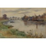 Edith Fisher (1885-1936) 'Untitled Kingston-Upon-Thames' watercolour, signed lower left, 26cm x