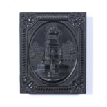 Union case The Washington Monument, quarter plate thermoplastic case, made by Samuel Peck,