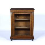 Walnut pier cabinet Victorian, with gilt metal mounts, 75cm wide x 30cm deep x 104cm highCondition