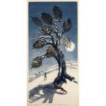 Patricia Regnart (20th Century English School) 'The spirit of Christmas past' etching and