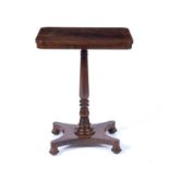 Mahogany pedestal table mid to late Victorian, on a turned column and platform base, 56cm x 40cm x