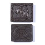 Two Union cases Sir Roger de Coverly with the Gypsies, quarter plate thermoplastic case, made by
