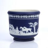 Adams of Tunstall, England jasperware ceramic jardinière, impressed marks to the base, 24cm wide x