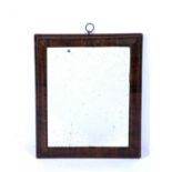 Small walnut cushion frame mirror George I, 36cm x 30cmCondition report: Some old repairs, slight