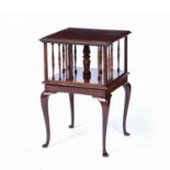 Mahogany revolving bookcase Edwardian, with spindle supports, 44cm across x 69cm highCondition