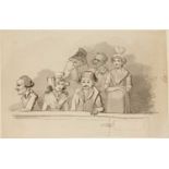 John Nixon (1755-1818) 'A group of figures' watercolour, unsigned, 10cm x 15cmCondition report: At