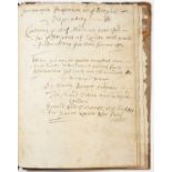 An 18th century manuscript Pharmacopaeia Pauperum or Hospital Dispensatory. 21 sides written in