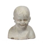 An Italian,Tuscan possibly late 15th Century marble portrait bust of a young child, with