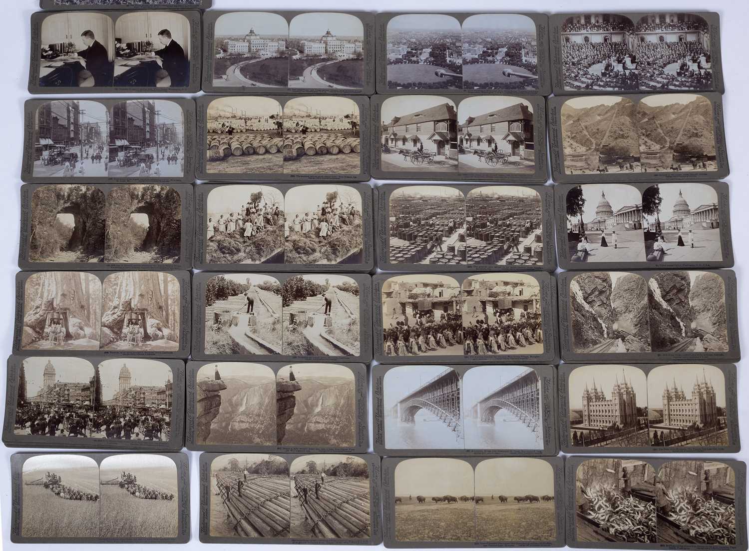 A Stereograph viewer by Underwood & Underwood, together with a large quantity of photo stereoview - Image 2 of 2