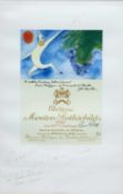 After John Huston (1906-1987) A framed commemorative wine label print for Chateau Mouton