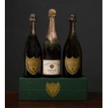 A bottle of Champagne Krug 1969 and two bottles of Champagne Dom Perignon 1982, 1993 (3).Condition
