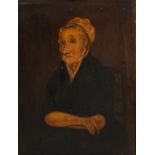 T.E. Lawrence (of Arabia) interest: 19th Century School, Portrait of a lady in a white cap, oil on