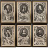A set of 18th century pictorial portraits, including Edward Seymour, Duke of Somerset and Sir