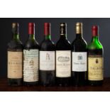 A bottle of Chateau Latour 1983, a bottle of Chateau Mouton Rothschild 1977, a bottle of Chateau