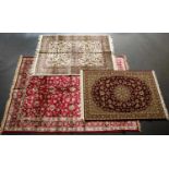 Three decorative Persian style machine made rugs, 150cm x 100cm, 117cm x 170 and 231cm x