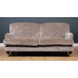 A modern large grey upholstered sofa originally acquired from Sofas & Stuff, 206cm wide x 100cm deep