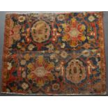 A Chinese silk rug 186cm x 127cm together with an Eastern rug, 159cm x 128cm (2)Condition report: